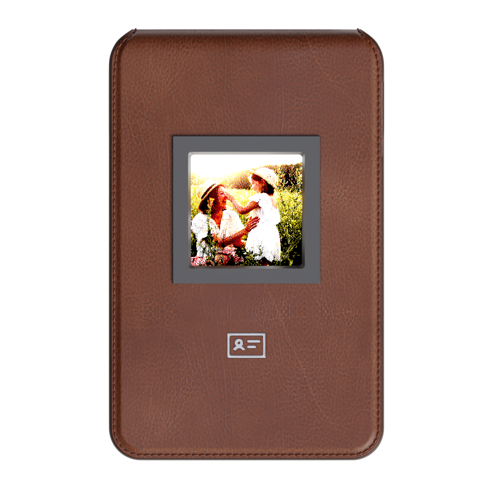 PhotoWallet: Carry Your Memories. Track It Anytime,RFID Blocking, Personalized E-Ink Display