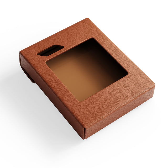 Leather pet tag holder
