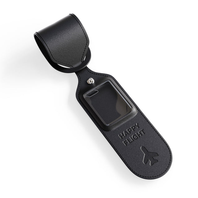 Leather luggage tag